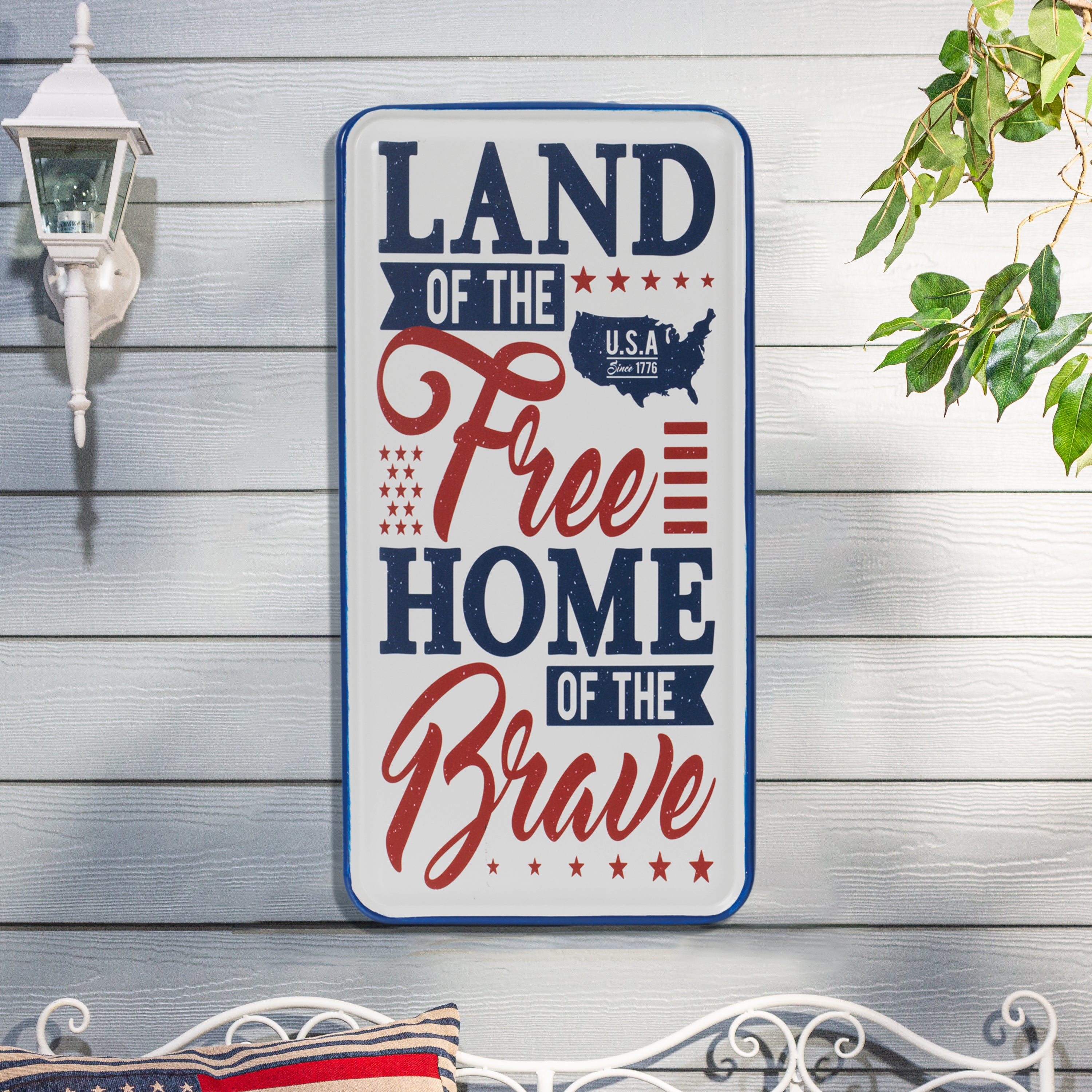 23.8 in. Metal Patriotic Wall Signs, set of 3
